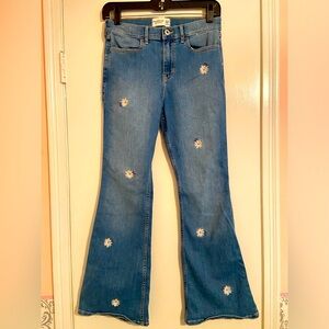 Abercrombie Kids flower Flare jeans 15/16 Short